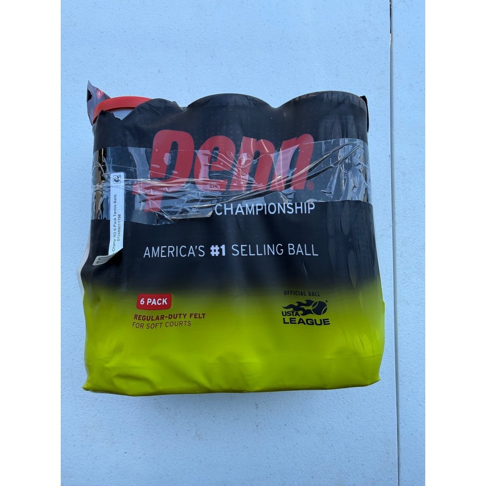 Penn Championship Regular Duty Tennis Balls 6 Pack Soft Court Yellow 18 Total